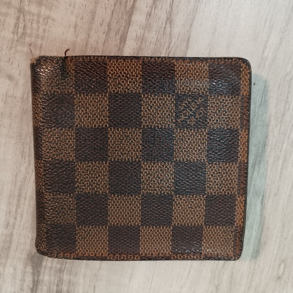 Authentic LOUIS VUITTON Damier Porte Monnaie Wallet Brown - Picture 2 of 9